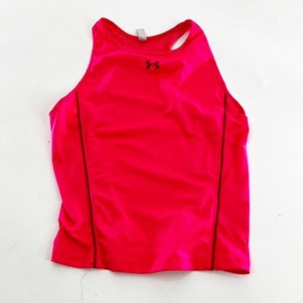Under Armour HeatGear XS Pink Racerback Athletic Tank Top Fitted Mesh Back
